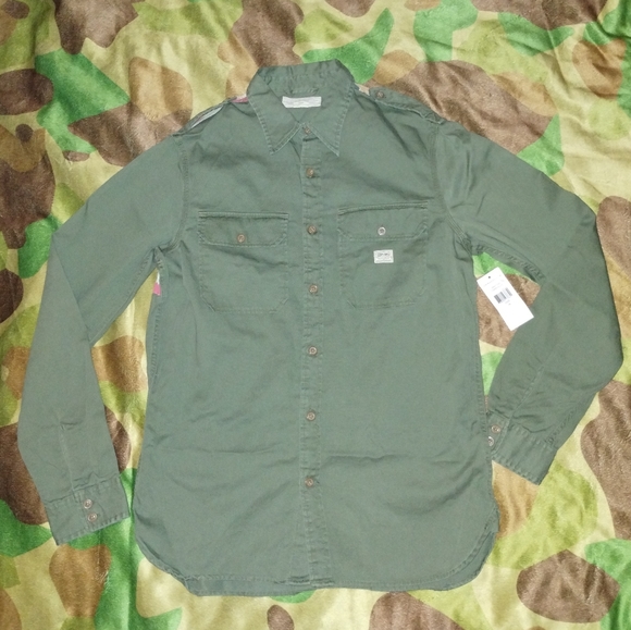 🔥Distressed Denim and supply RL button down - Picture 7 of 12